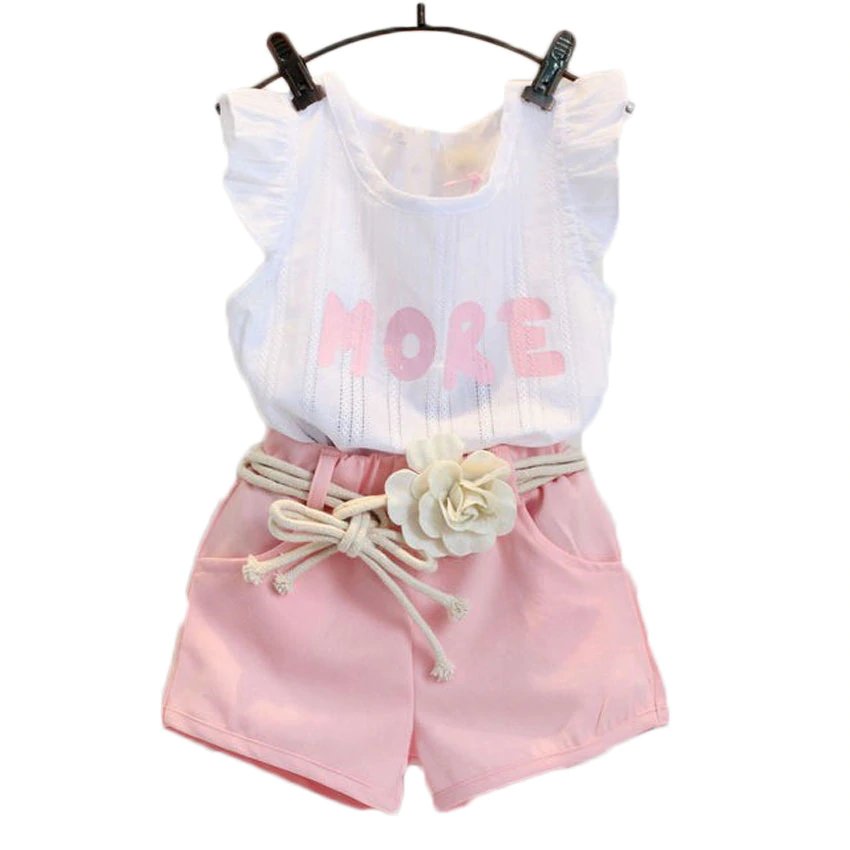 Summer Sleeveless T-Shirt and Shorts for Girls | For Happy Baby
