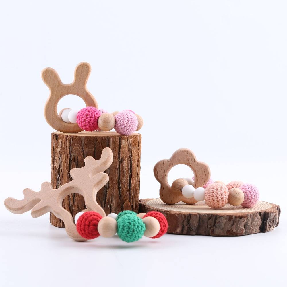 Babies' Wooden Bracelet Teether Toy Babies' Wooden Bracelet Teether Toy