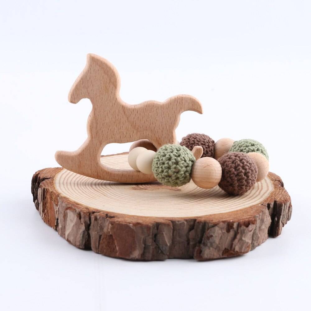 Babies' Wooden Bracelet Teether Toy