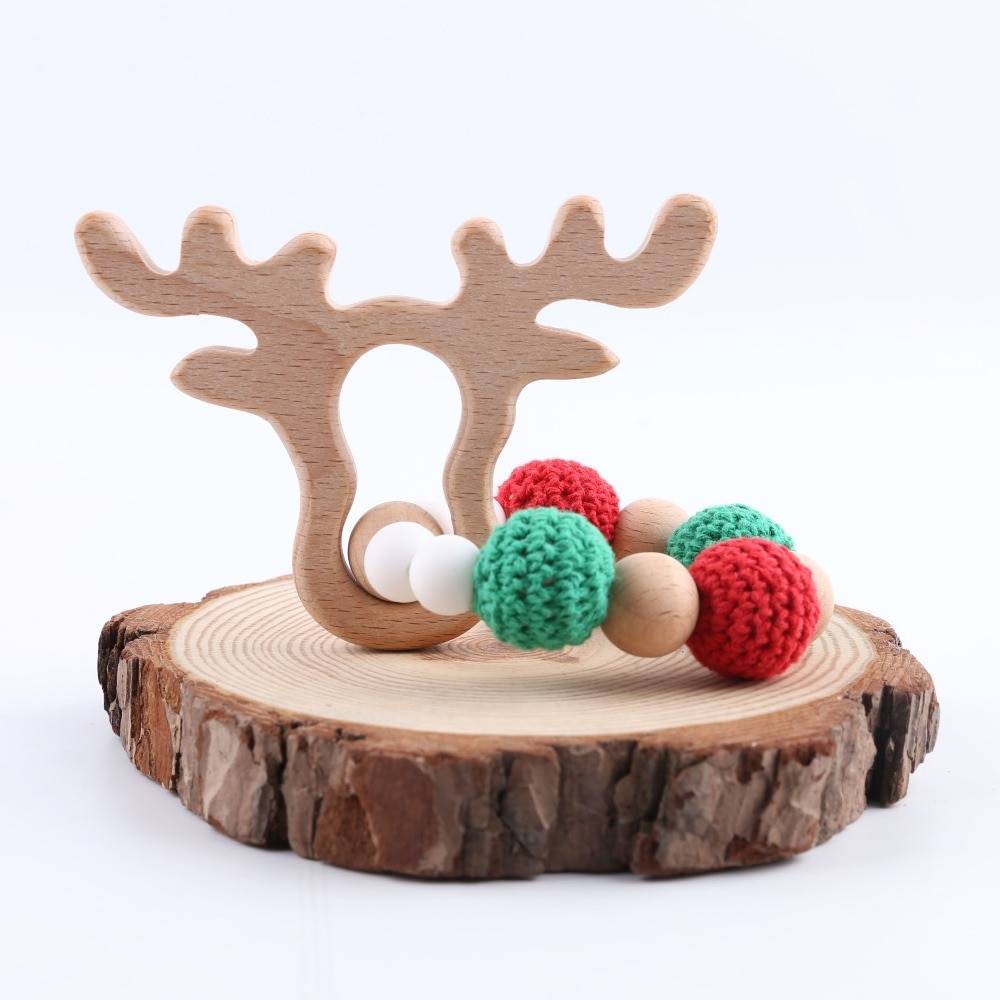 Babies' Wooden Bracelet Teether Toy