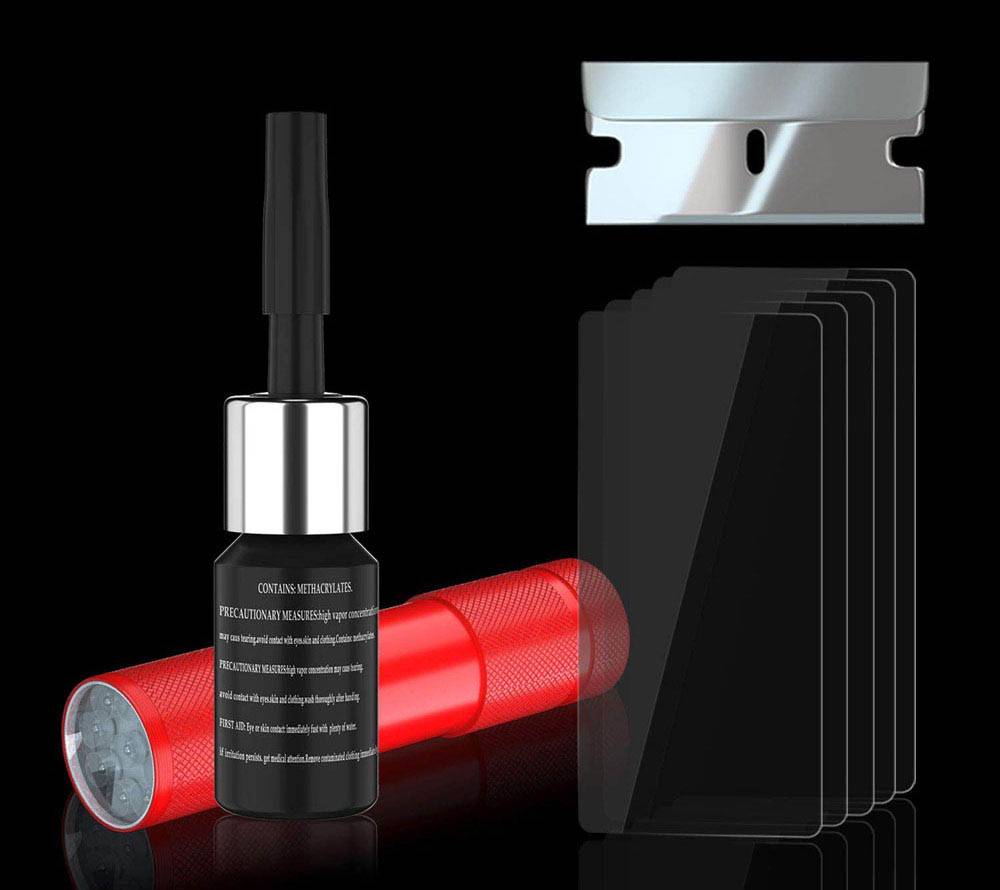 Glass Crack Repair Kit Best Sellers Car Accessories Color : Black|White 