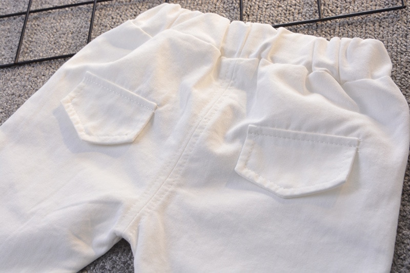 Baby Boy's Summer Black Top with White Shorts Set