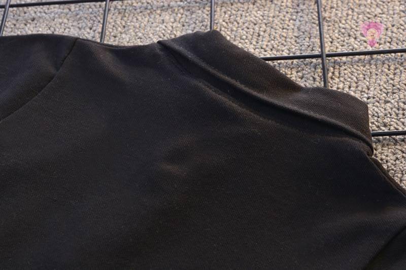 Baby Boy's Summer Black Top with White Shorts Set