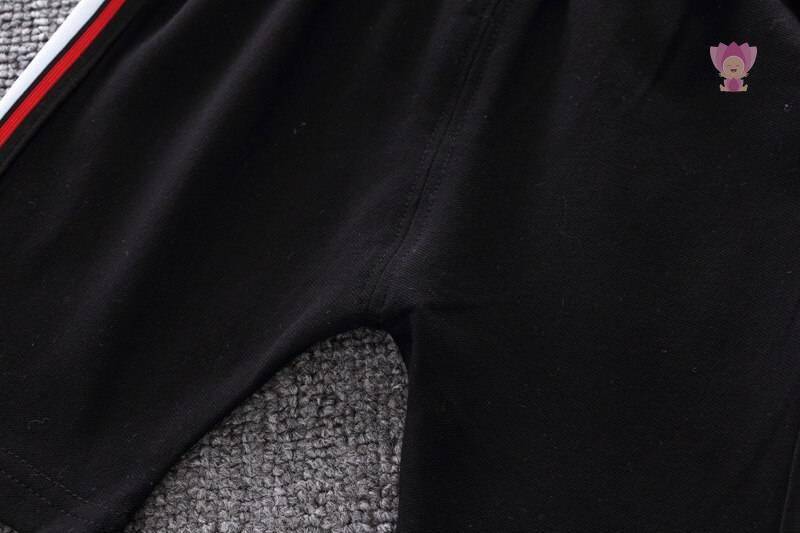 Cotton Boys' Clothing Set in White and Grey