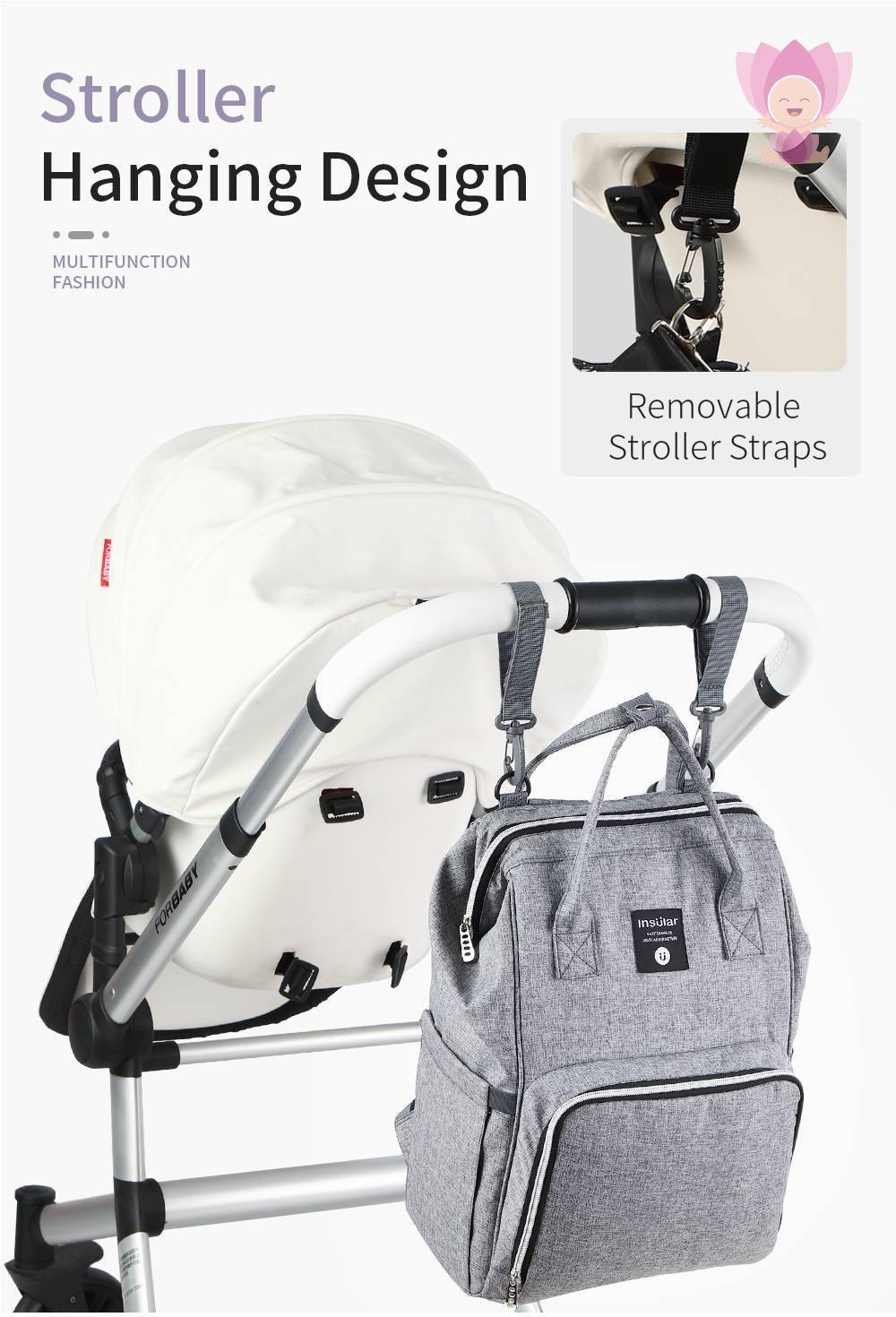 Multifuction Large Capacity Maternity Diaper Bag