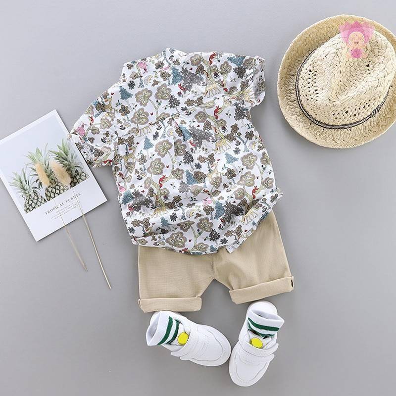 Toddler Boys' Shorts and Shirt in Print