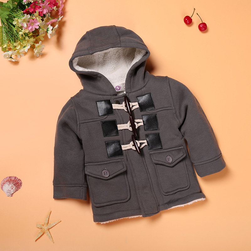 Boys' Fashion Warm Plain Jacket