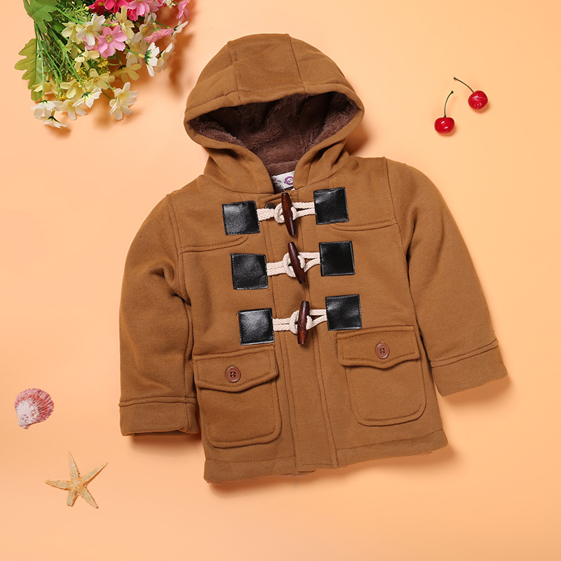 Boys' Fashion Warm Plain Jacket