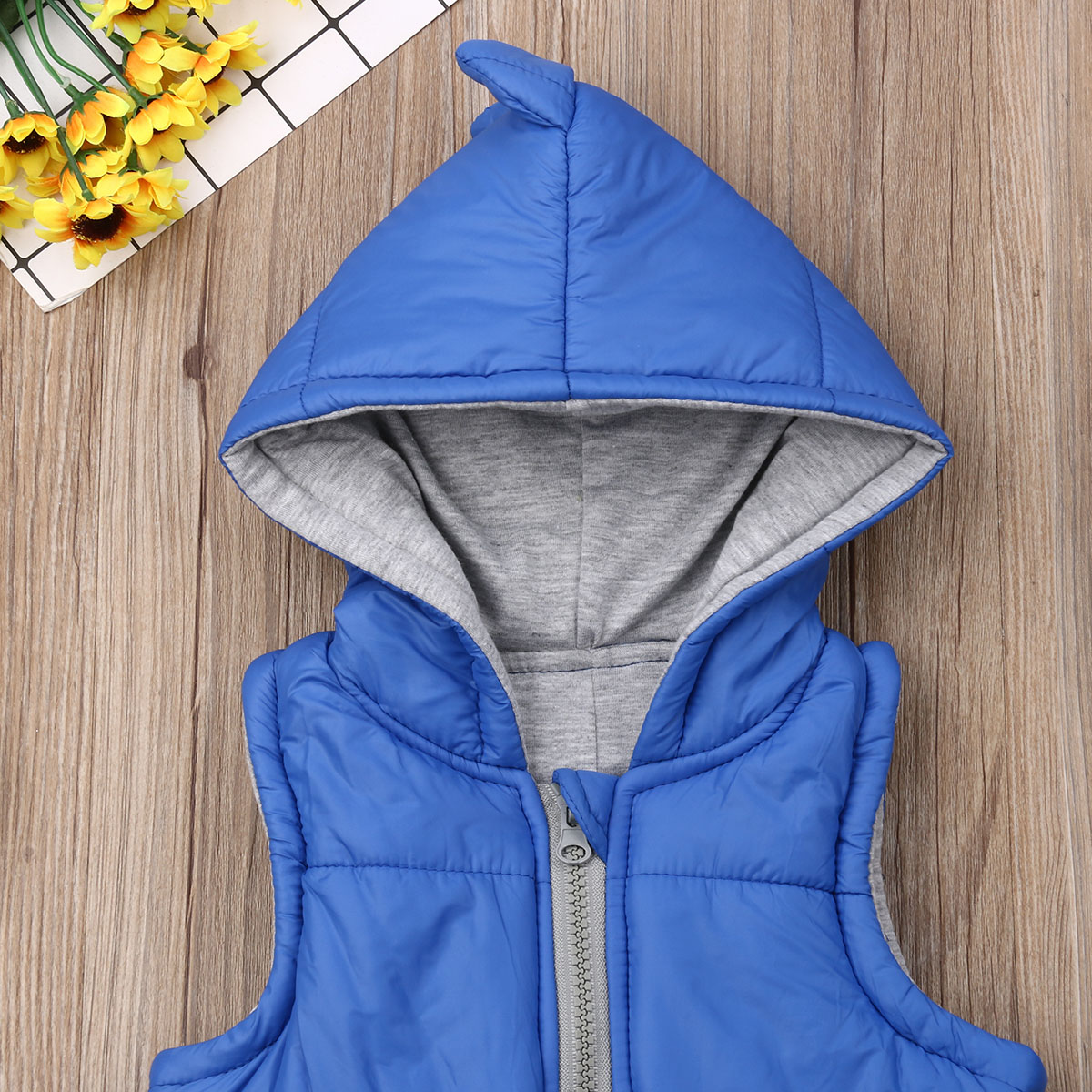 Boy's Dinosaur Winter Hooded Vest