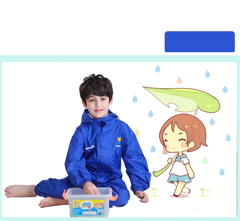 Solid Color Thick Raincoat