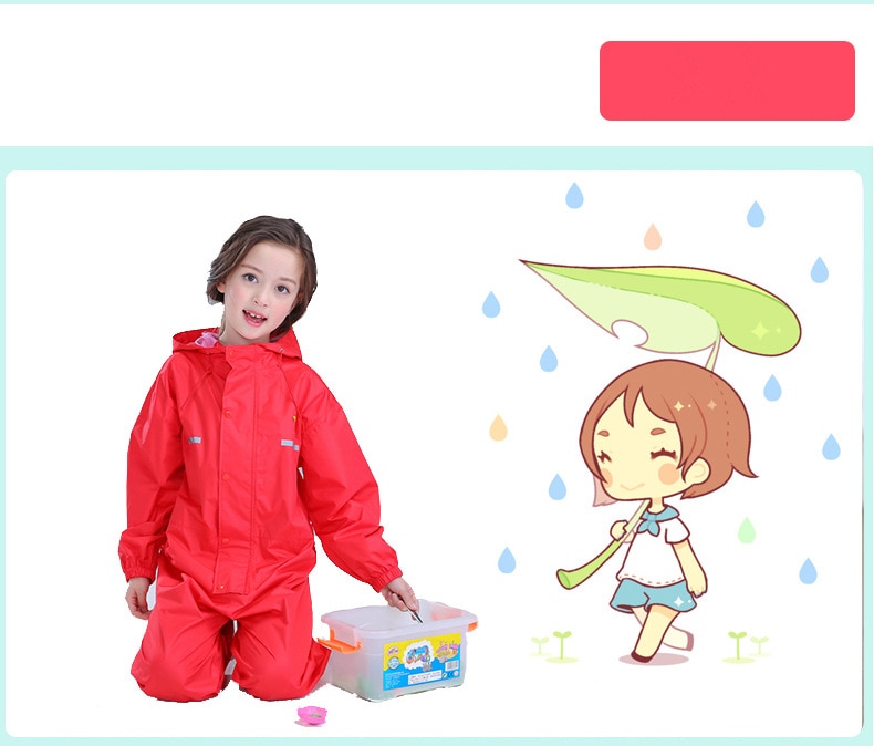 Solid Color Thick Raincoat