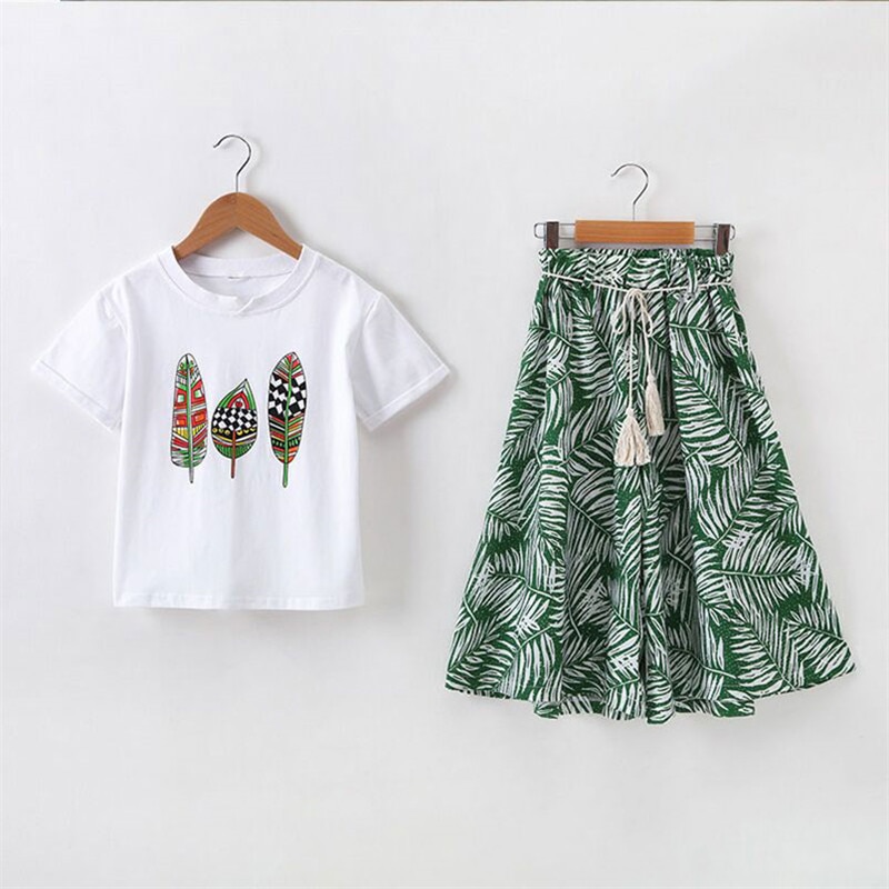 Girls Summer Printed Wet with Skirt