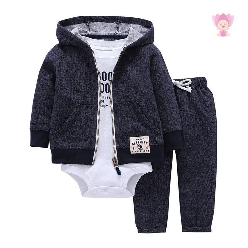 Babies Hooded Long Sleeved Set 3 Pcs