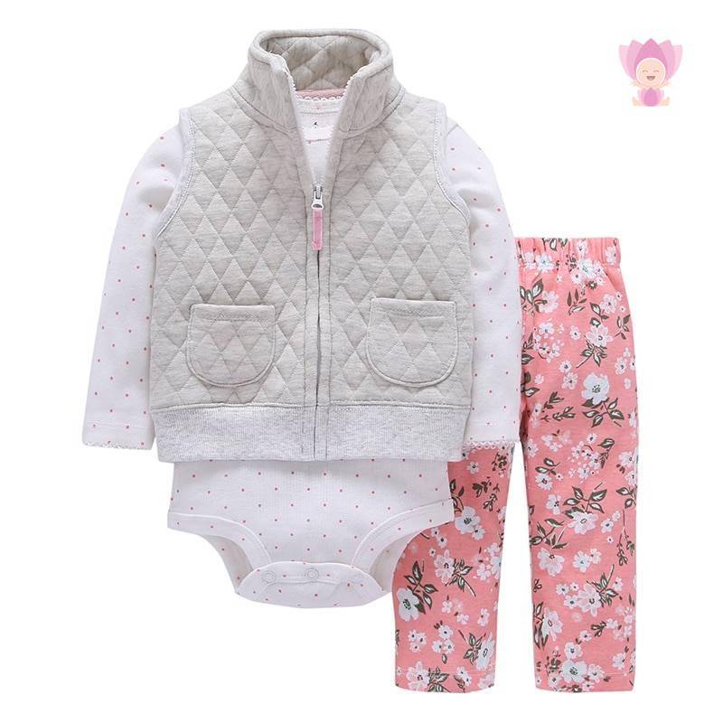 Babies Hooded Long Sleeved Set 3 Pcs
