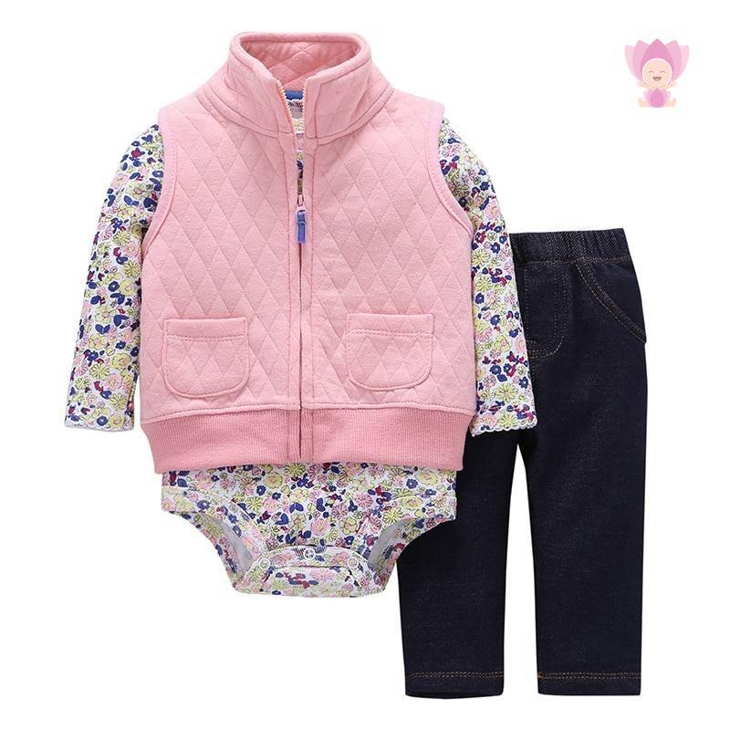 Babies Hooded Long Sleeved Set 3 Pcs