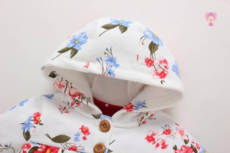 Babies Hooded Long Sleeved Set 3 Pcs