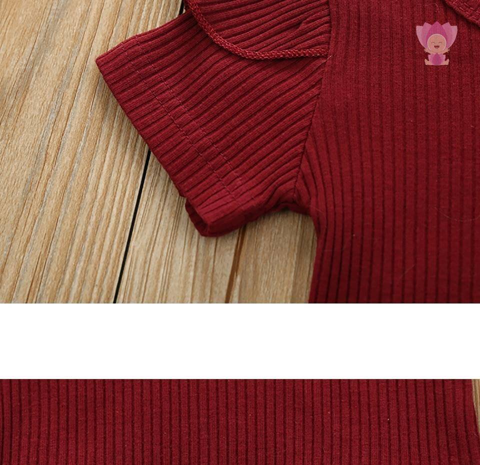 Baby Girl's Romper Shorts Hairband Summer Set