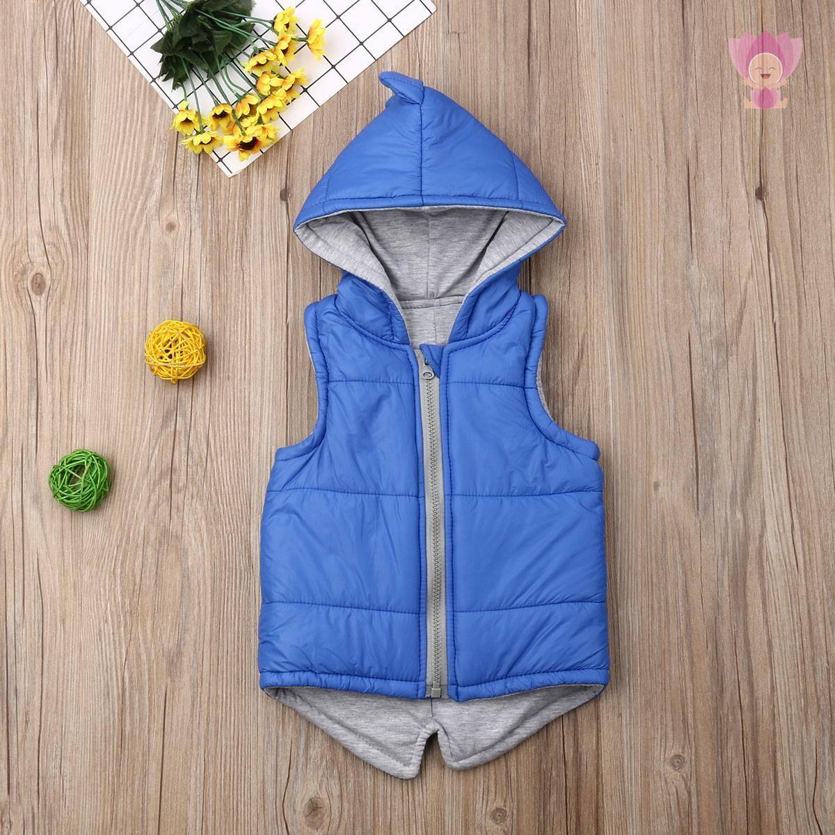 Boy's Dinosaur Winter Hooded Vest