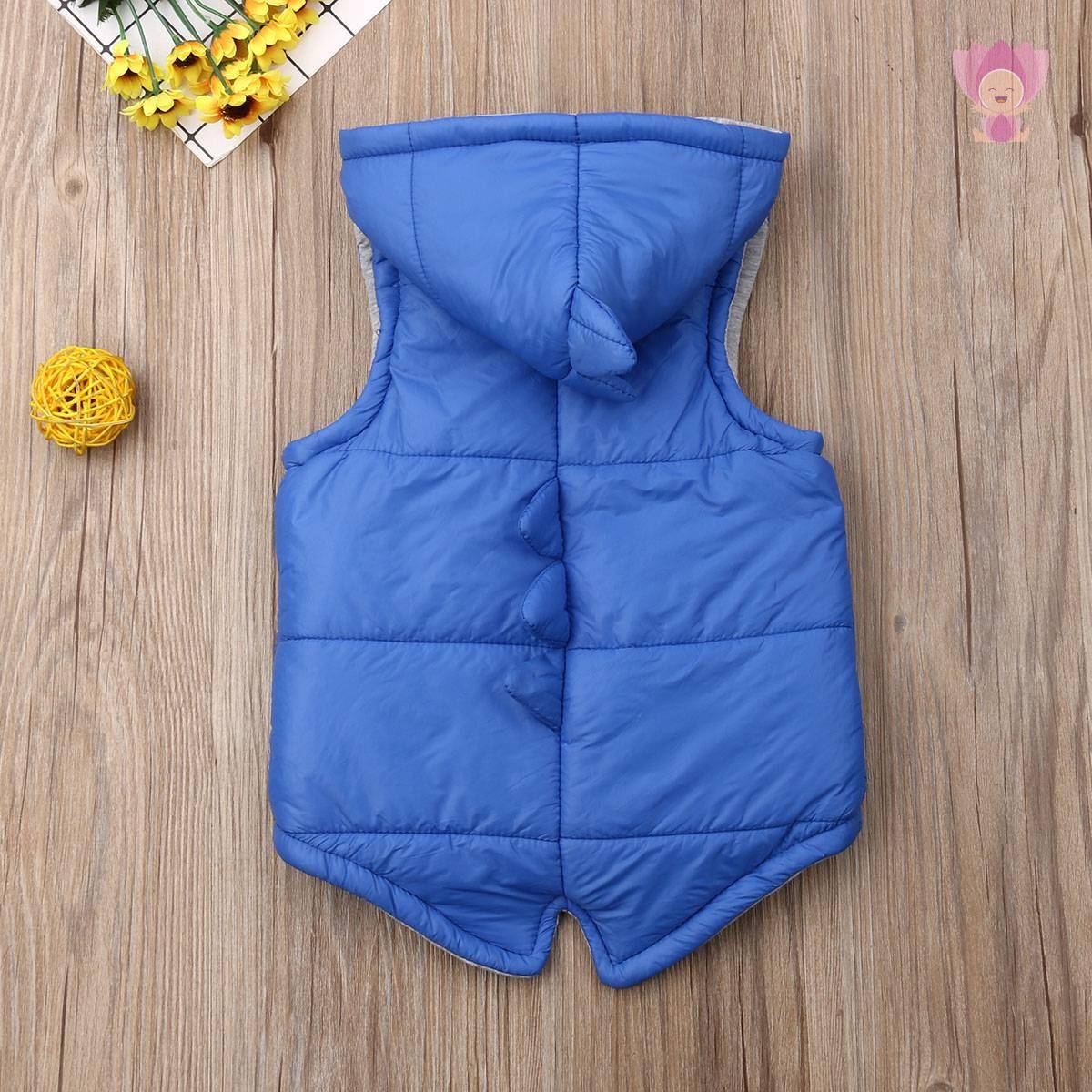 Boy's Dinosaur Winter Hooded Vest