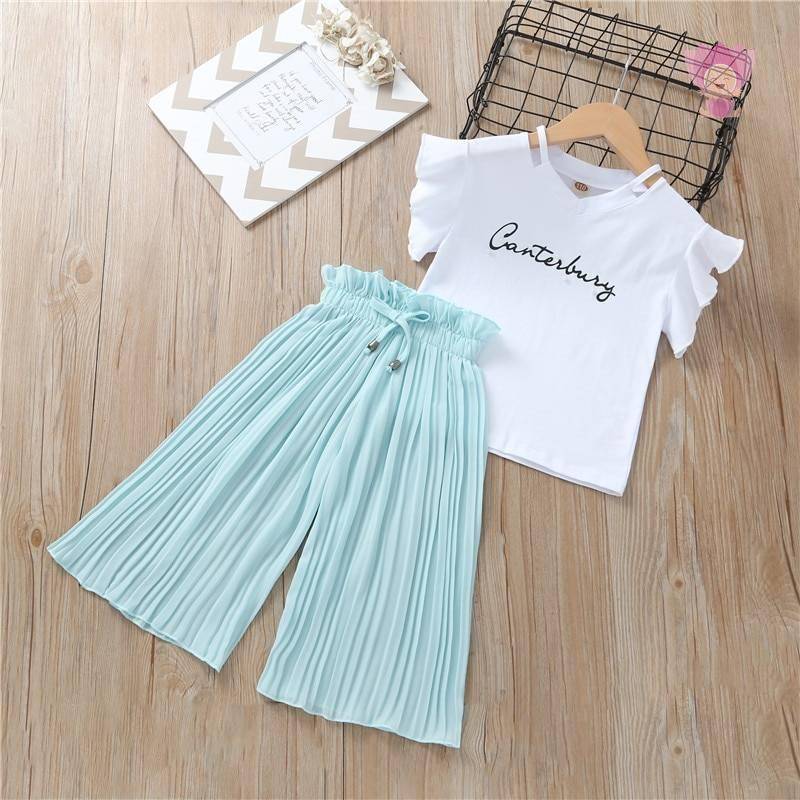 Girls Summer Printed Wet with Skirt