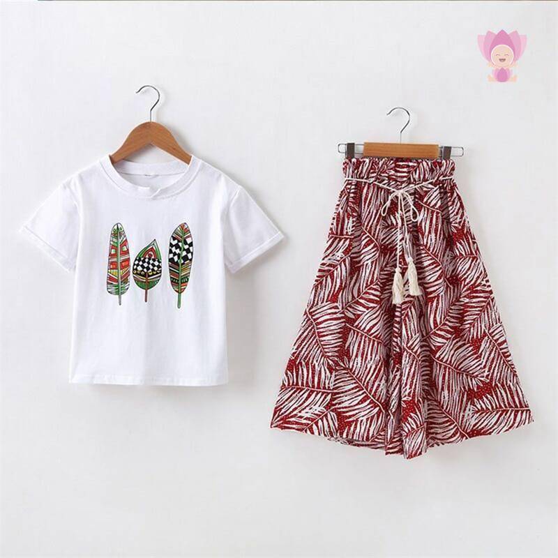 Girls Summer Printed Wet with Skirt