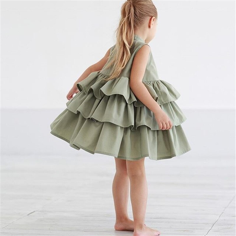 Girls Summer Ruffled Dress