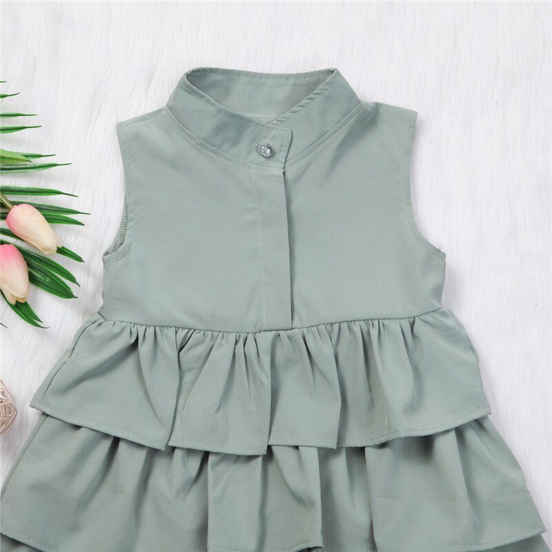 Girls Summer Ruffled Dress