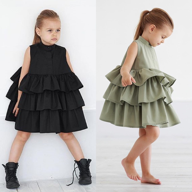 Girls Summer Ruffled Dress
