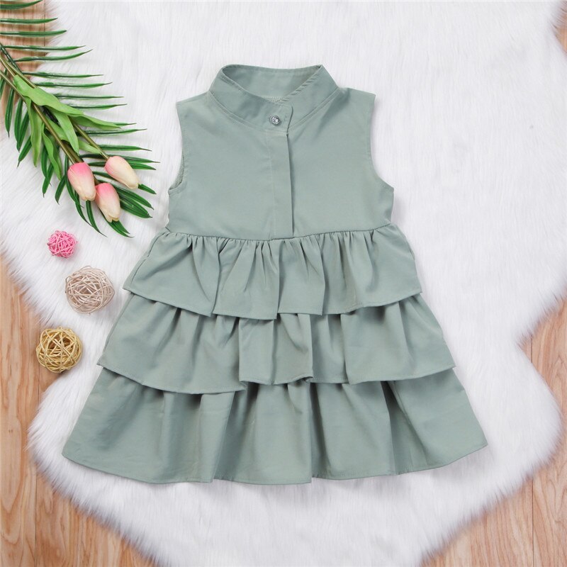 Girls Summer Ruffled Dress