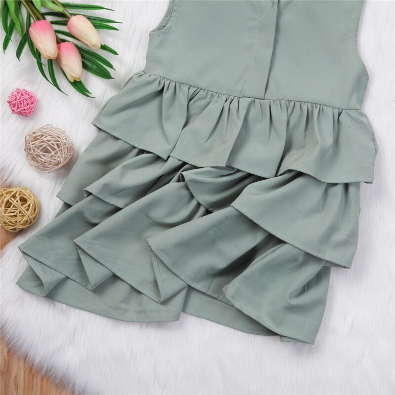 Girls Summer Ruffled Dress