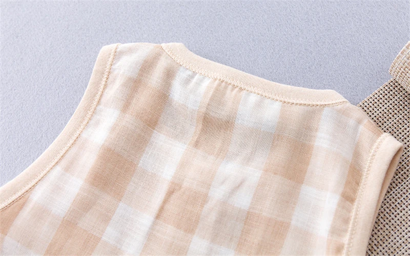 Organic Cotton Baby's Plaid Top and Pants Set