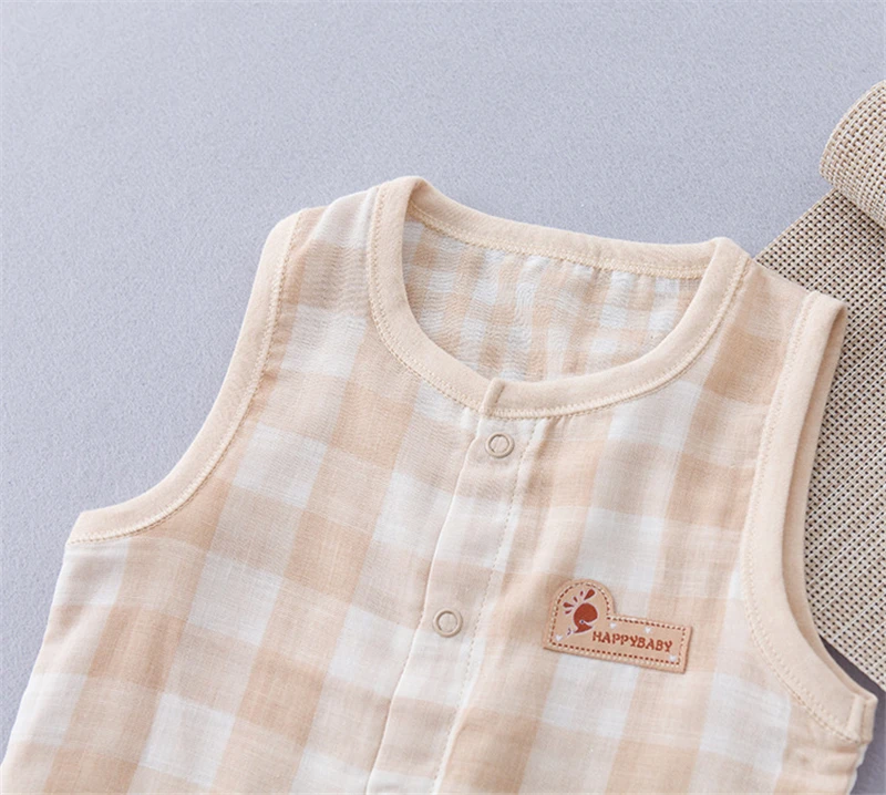 Organic Cotton Baby's Plaid Top and Pants Set