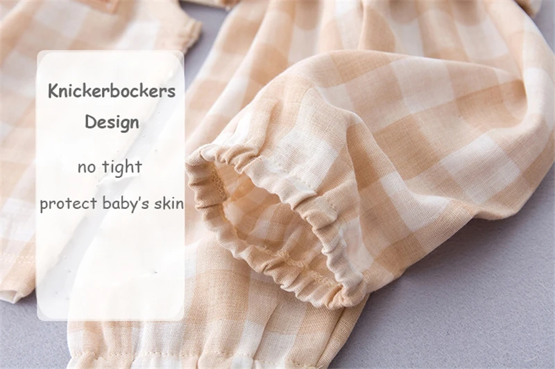 Organic Cotton Baby's Plaid Top and Pants Set