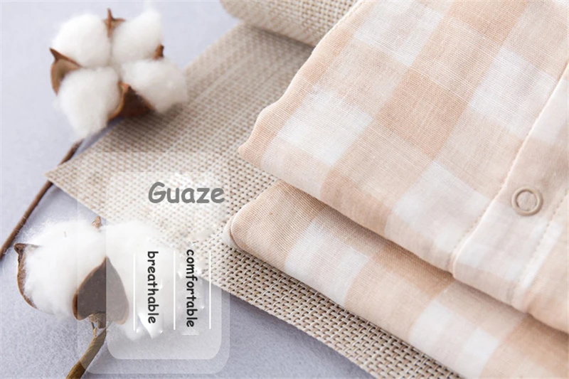 Organic Cotton Baby's Plaid Top and Pants Set