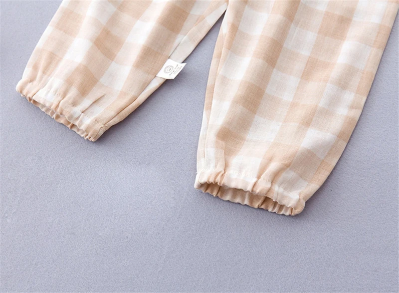 Organic Cotton Baby's Plaid Top and Pants Set