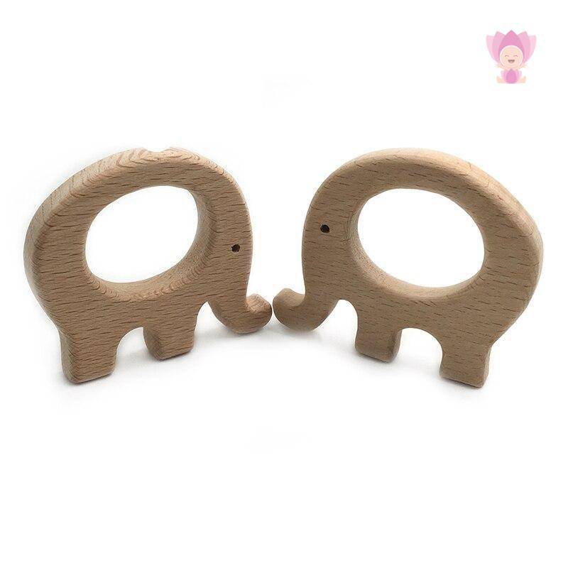 Elephant Shaped Wooden Toy Set